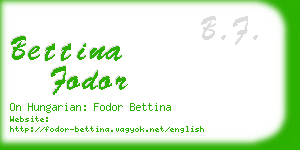 bettina fodor business card